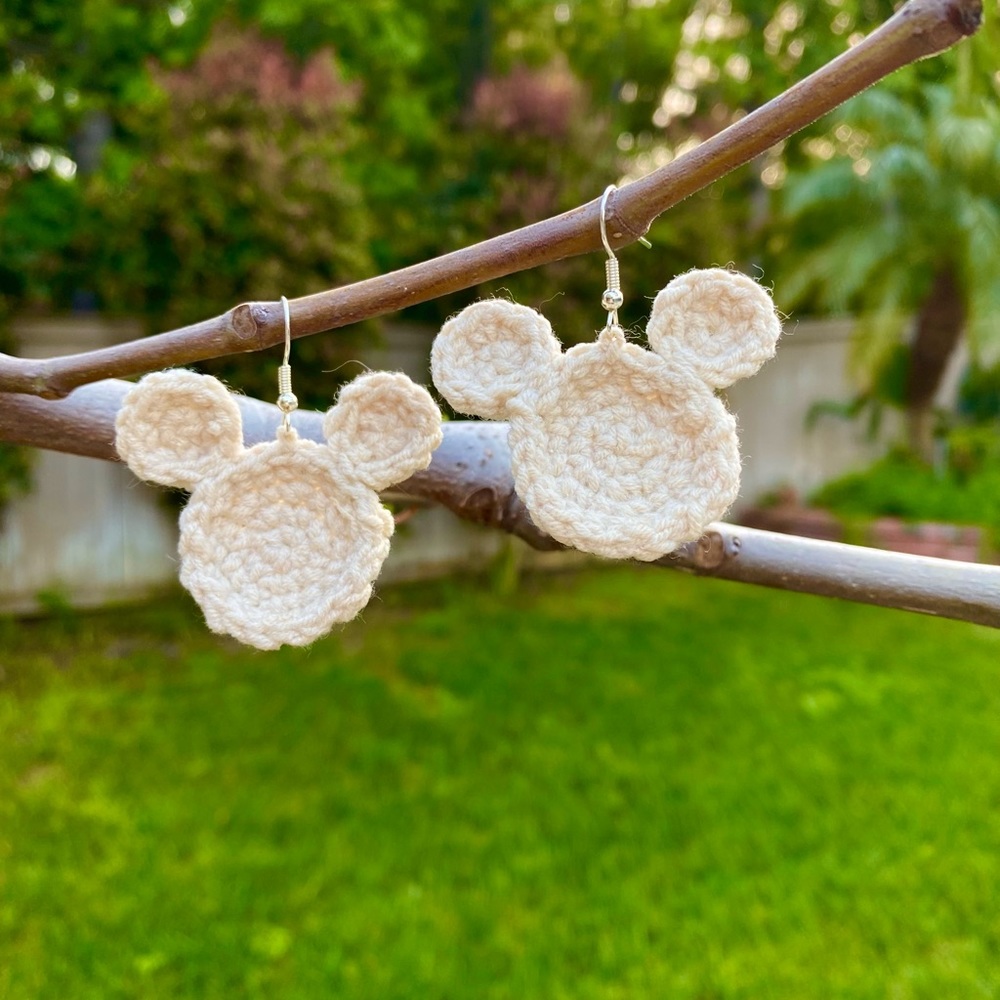 Crochet Mickey Earrings